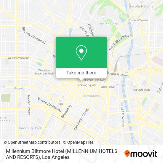 Mapa de Millennium Biltmore Hotel (MILLENNIUM HOTELS AND RESORTS)