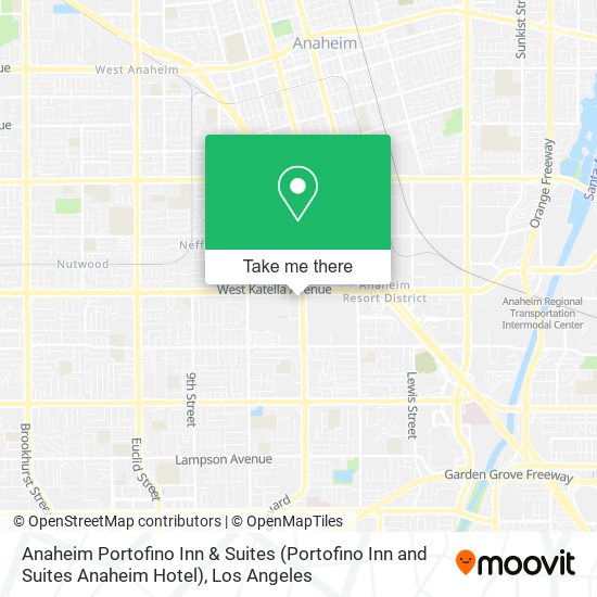 Mapa de Anaheim Portofino Inn & Suites (Portofino Inn and Suites Anaheim Hotel)