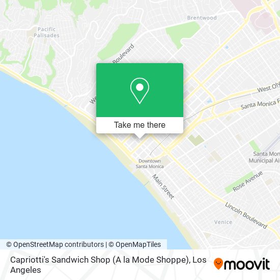 Capriotti's Sandwich Shop (A la Mode Shoppe) map