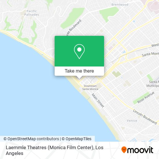 Mapa de Laemmle Theatres (Monica Film Center)