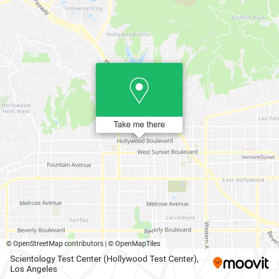 Scientology Test Center (Hollywood Test Center) map