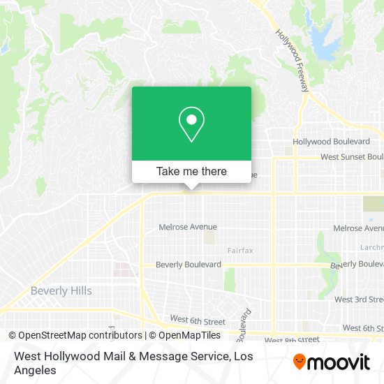 West Hollywood Mail & Message Service map