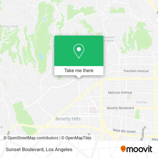 Sunset Boulevard map
