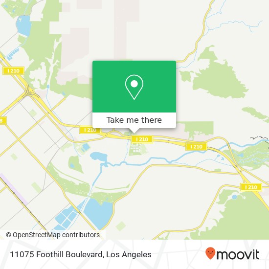 Mapa de 11075 Foothill Boulevard