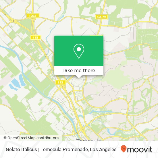 Mapa de Gelato Italicus | Temecula Promenade