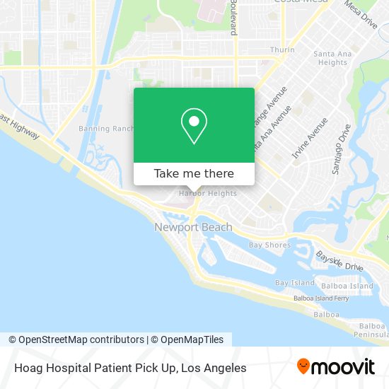Mapa de Hoag Hospital Patient Pick Up