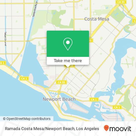 Ramada Costa Mesa / Newport Beach map