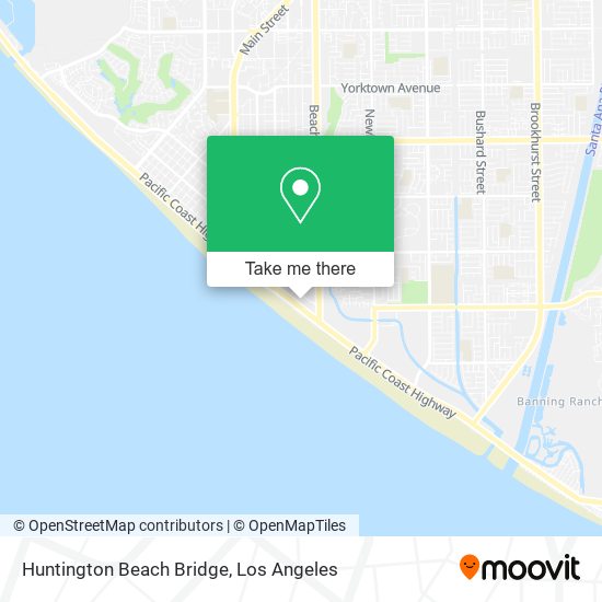 Huntington Beach Bridge map