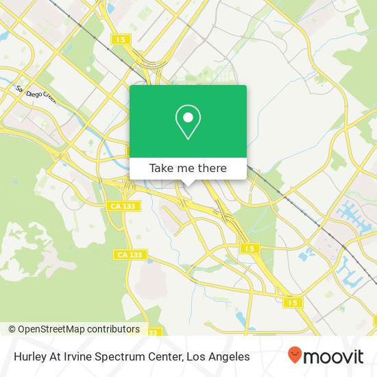 Mapa de Hurley At Irvine Spectrum Center