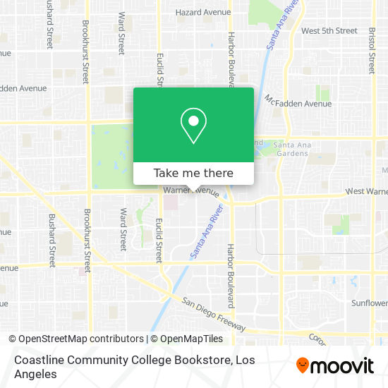 Mapa de Coastline Community College Bookstore