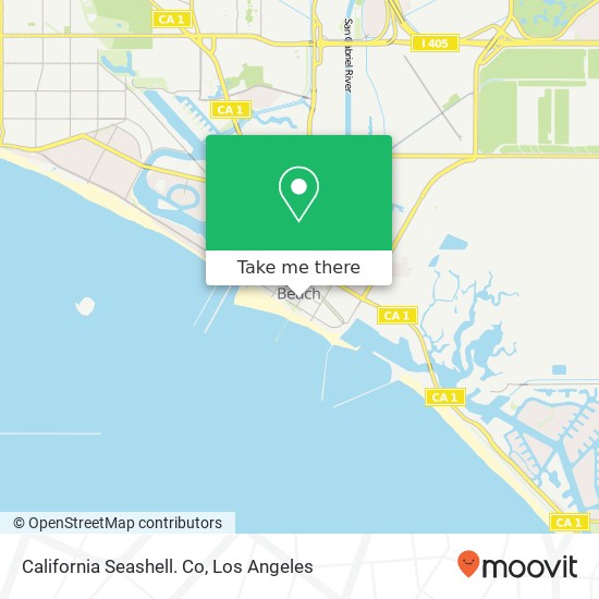 California Seashell. Co map