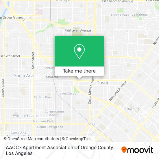 Mapa de AAOC - Apartment Association Of Orange County