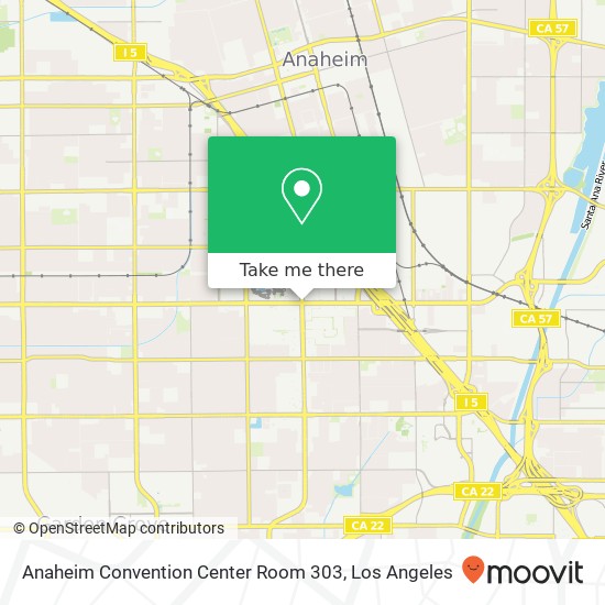 Anaheim Convention Center Room 303 map
