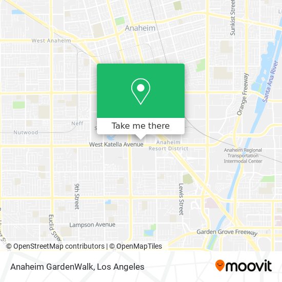 Anaheim GardenWalk map
