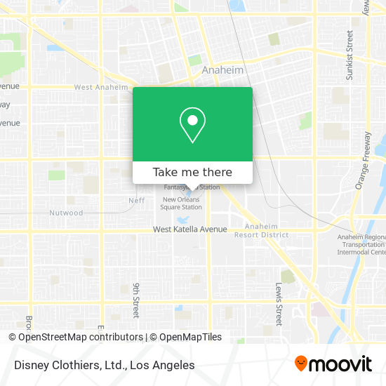Disney Clothiers, Ltd. map