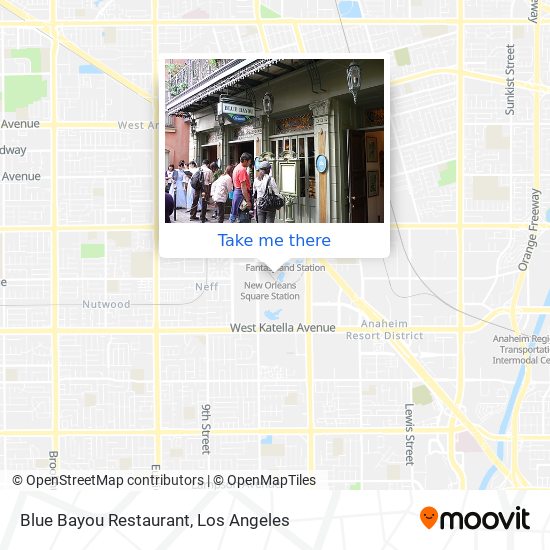 Mapa de Blue Bayou Restaurant