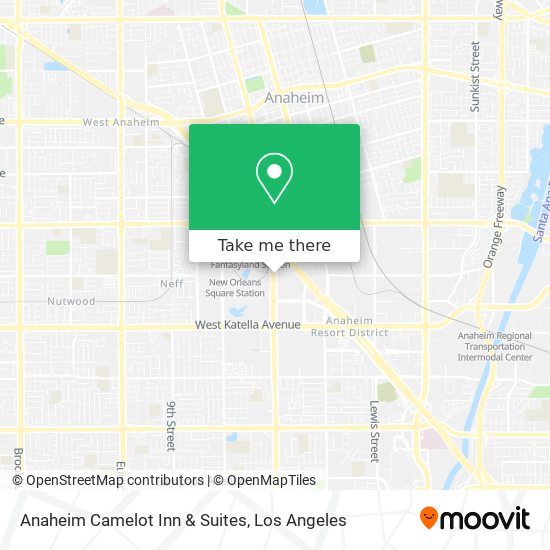 Anaheim Camelot Inn & Suites map