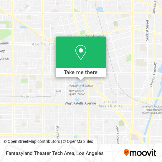 Fantasyland Theater Tech Area map