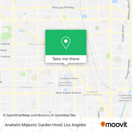 Anaheim Majestic Garden Hotel map