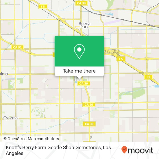 Knott's Berry Farm Geode Shop Gemstones map