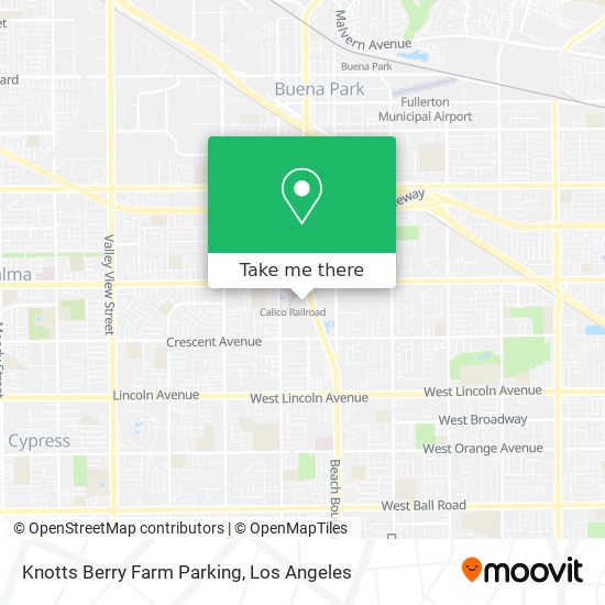 Mapa de Knotts Berry Farm Parking