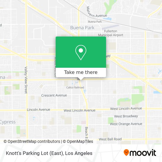 Mapa de Knott's Parking Lot (East)