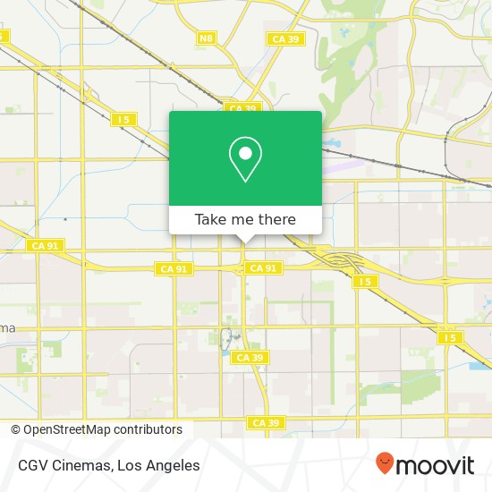 Mapa de CGV Cinemas