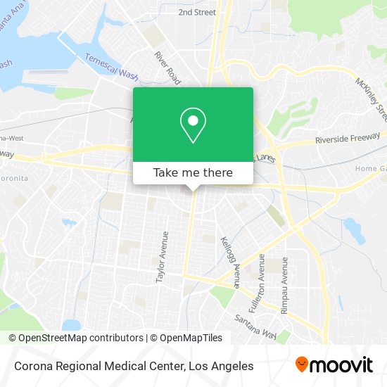 Mapa de Corona Regional Medical Center