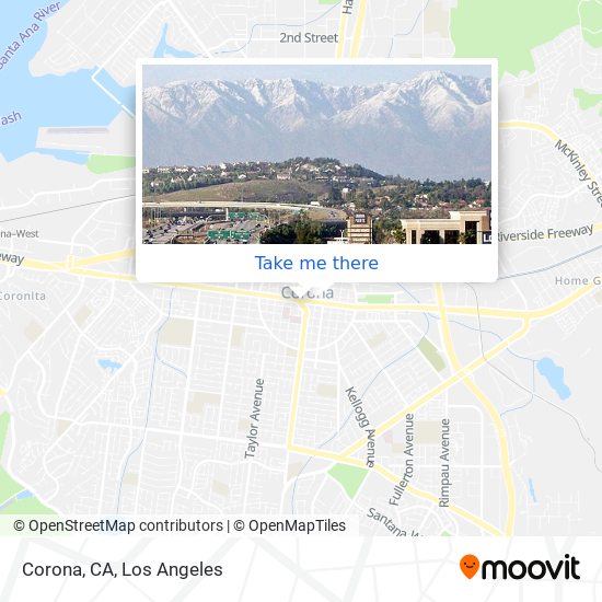 Mapa de Corona, CA