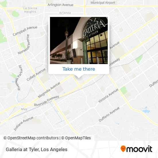 Map Of Tyler Mall How To Get To Galleria At Tyler In Riverside By Bus Or Train?