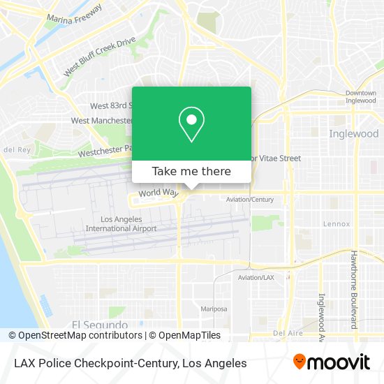 Mapa de LAX Police Checkpoint-Century