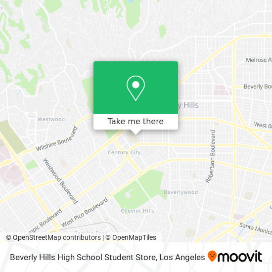 Beverly Hills High School Student Store map