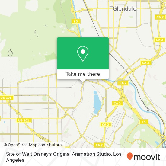 Site of Walt Disney's Original Animation Studio map