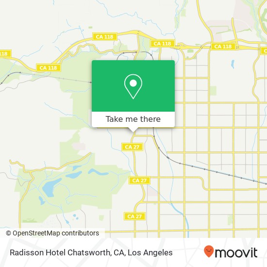 Radisson Hotel Chatsworth, CA map