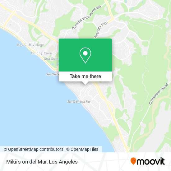 Mikii's on del Mar map