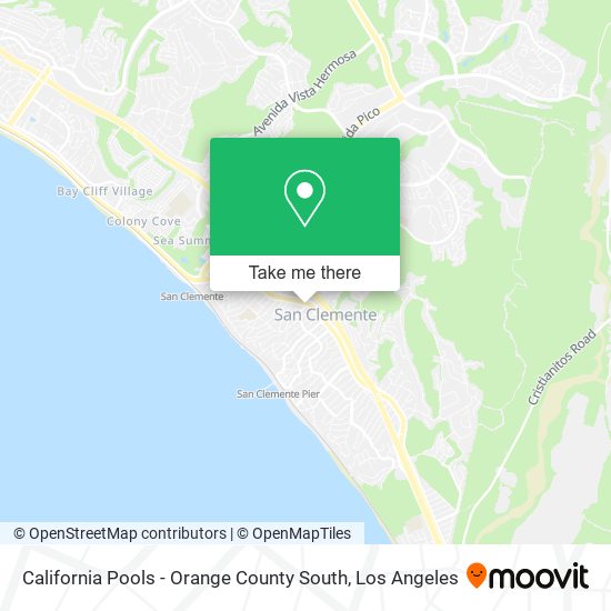 Mapa de California Pools - Orange County South