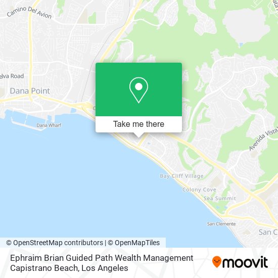 Ephraim Brian Guided Path Wealth Management Capistrano Beach map