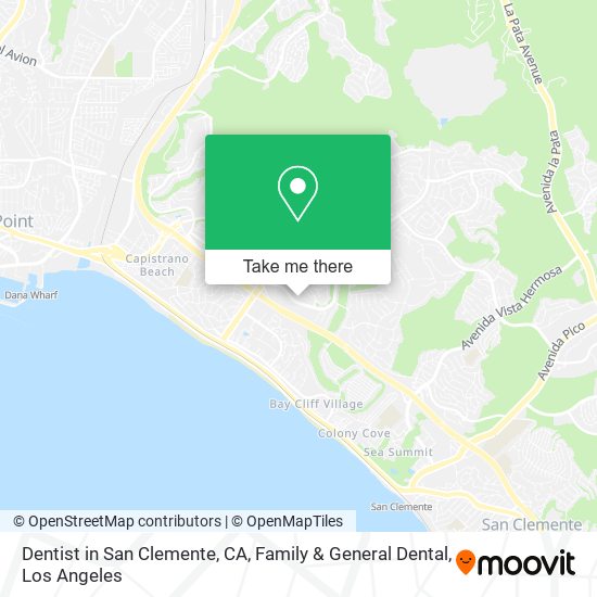 Dentist in San Clemente, CA, Family & General Dental map