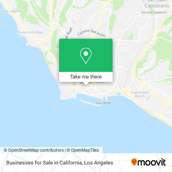 Businesses for Sale in California map