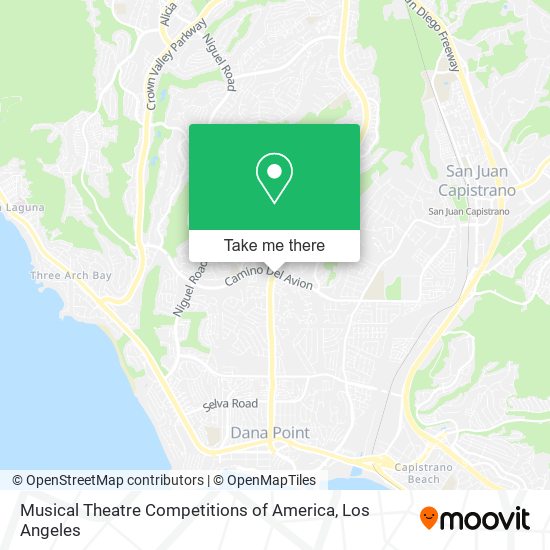 Mapa de Musical Theatre Competitions of America