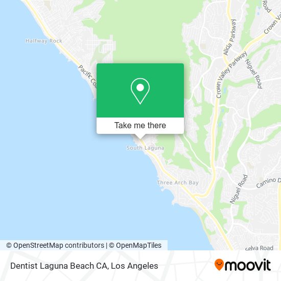 Dentist Laguna Beach CA map