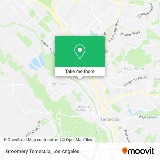 Groomery Temecula map