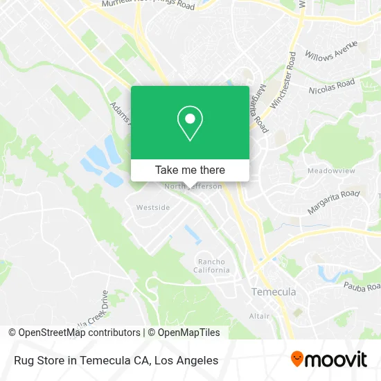Rug Store in Temecula CA map