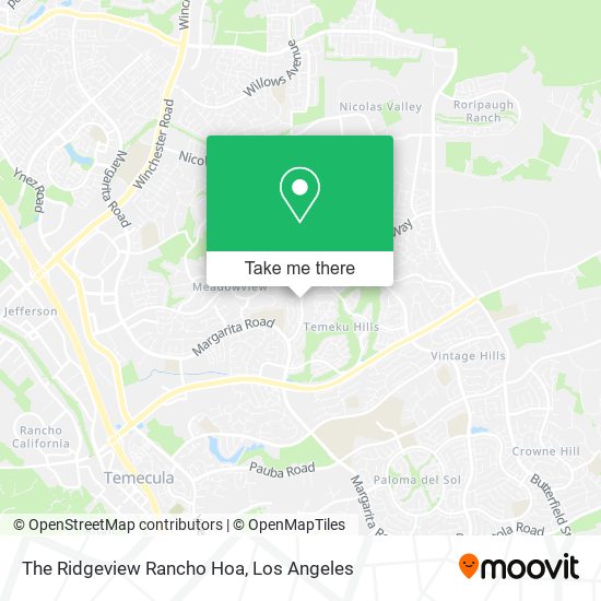 Mapa de The Ridgeview Rancho Hoa