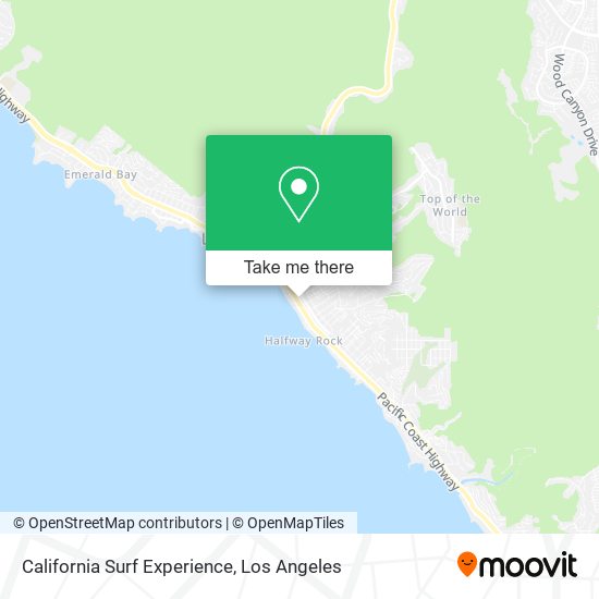 California Surf Experience map