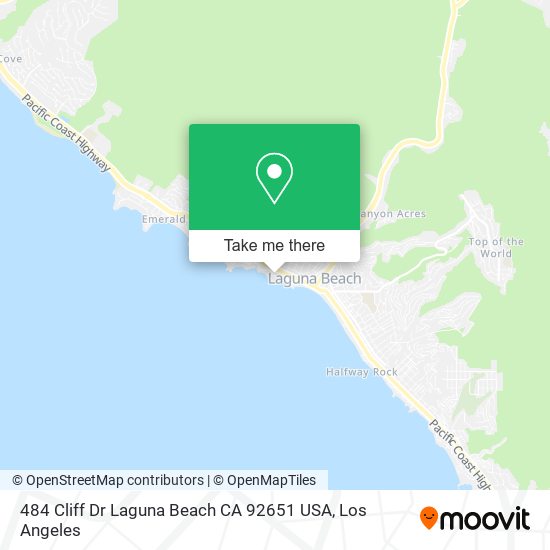 Mapa de 484 Cliff Dr Laguna Beach CA 92651 USA