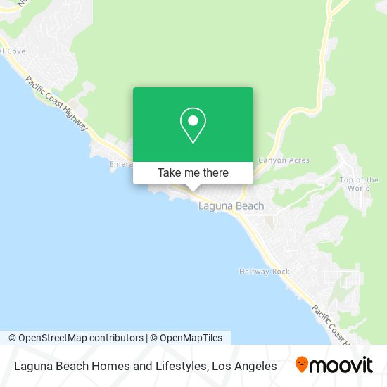 Mapa de Laguna Beach Homes and Lifestyles