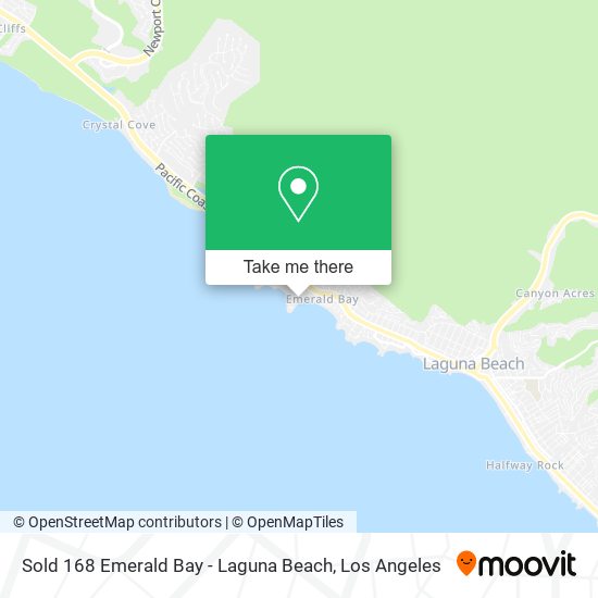 Sold 168 Emerald Bay - Laguna Beach map
