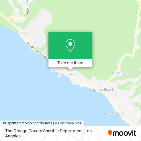 The Orange County Sheriff's Department map