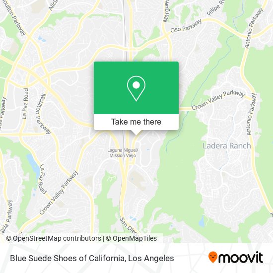 Mapa de Blue Suede Shoes of California